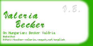 valeria becker business card