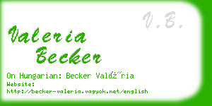 valeria becker business card
